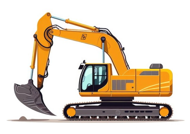 An excavator with a ripper